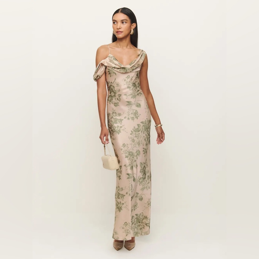Reformation Ronda Silk Dress - Symphonic (Size 0) (NWT) - MSRP $498 - Picture 2 of 11